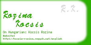 rozina kocsis business card